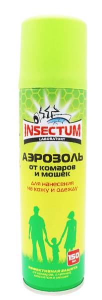 Инсектум аэрозоль от комаров и мошек 150мл фотография