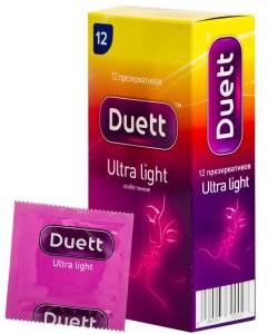 Ультратонкие презервативы Duett Ultra Light 12 шт