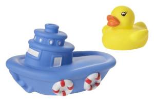 Курносики игрушки для ванной набор лодка с утёнком